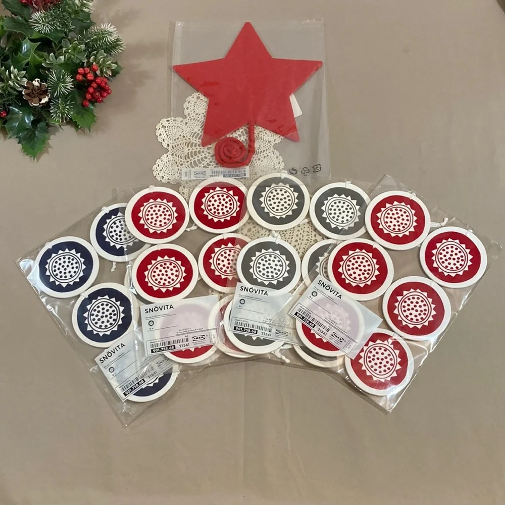 New IKEA Christmas Decorations Snovita 25 Pieces
